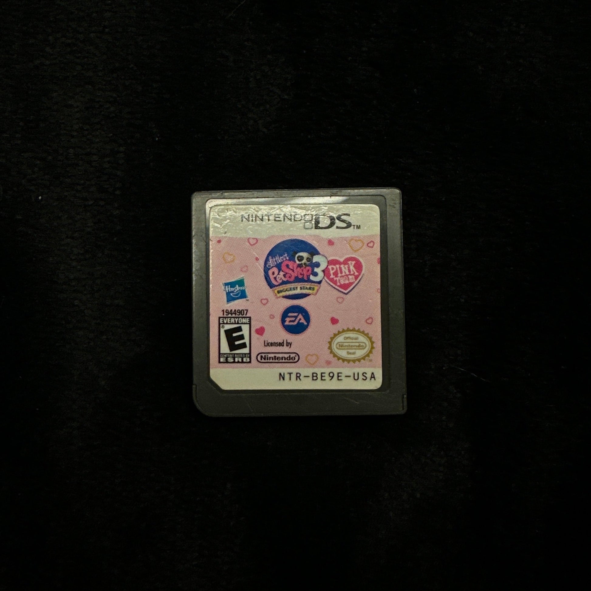 Game cartridge on a dark background