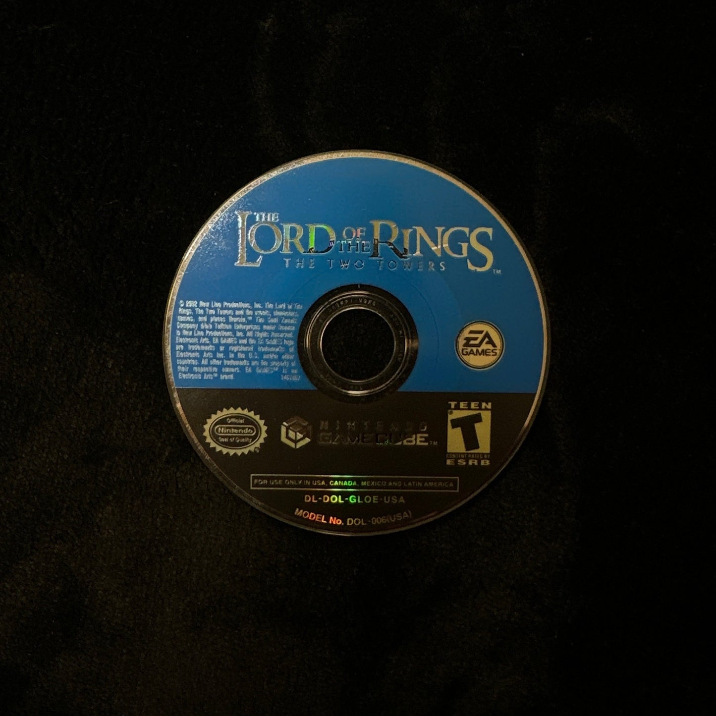 Lord of the Rings the Two Towers for Nintendo GameCube (loose disc)