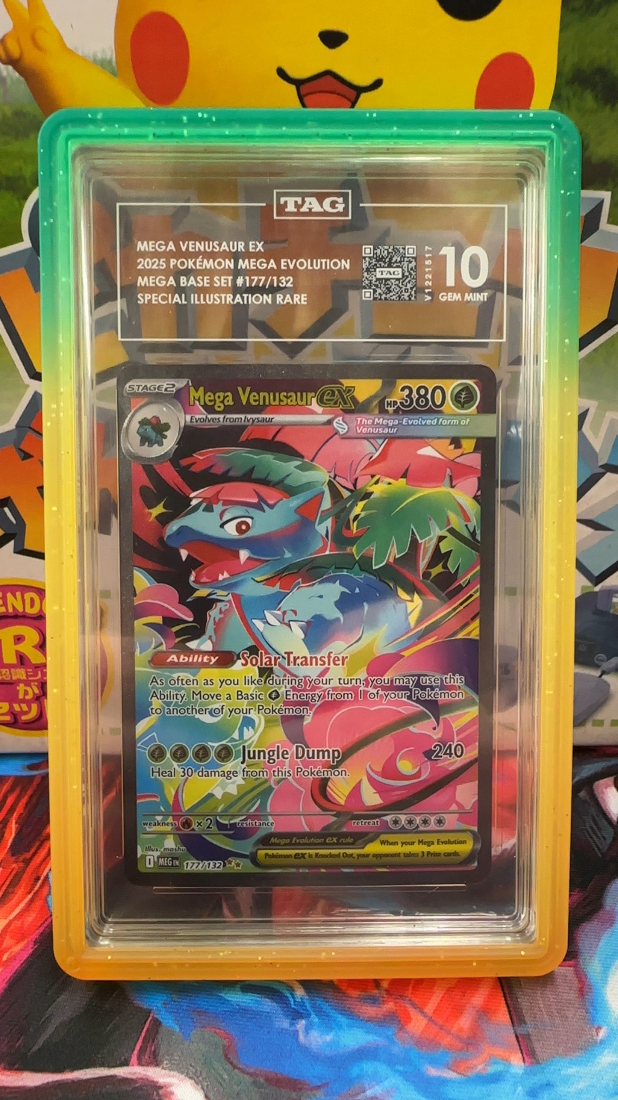 MEGA VENUSAUR EX 2025 POKÉMON MEGA EVOLUTION MEGA BASE SET #177/132 SIR 10 GEM MINT