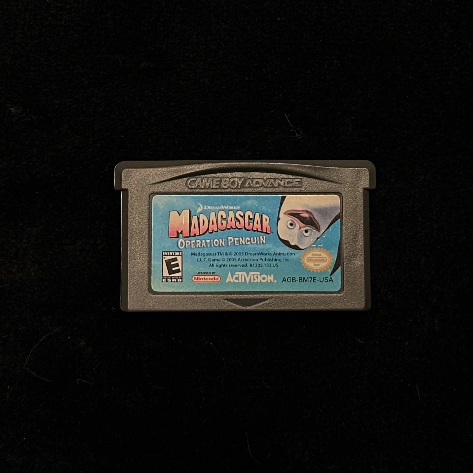  game cartridge on a black background