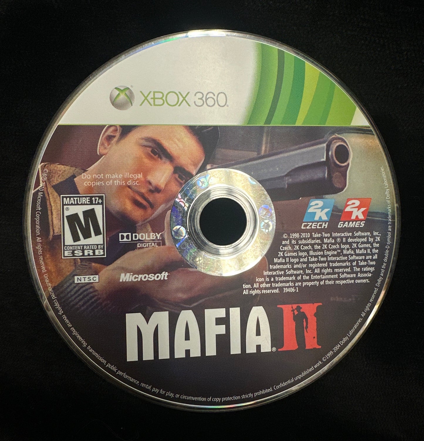 Mafia 2 for Xbox 360 (loose disc)