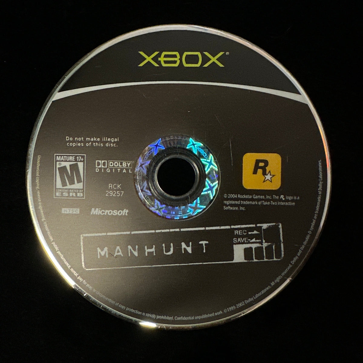 Manhunt for Xbox (loose disc)