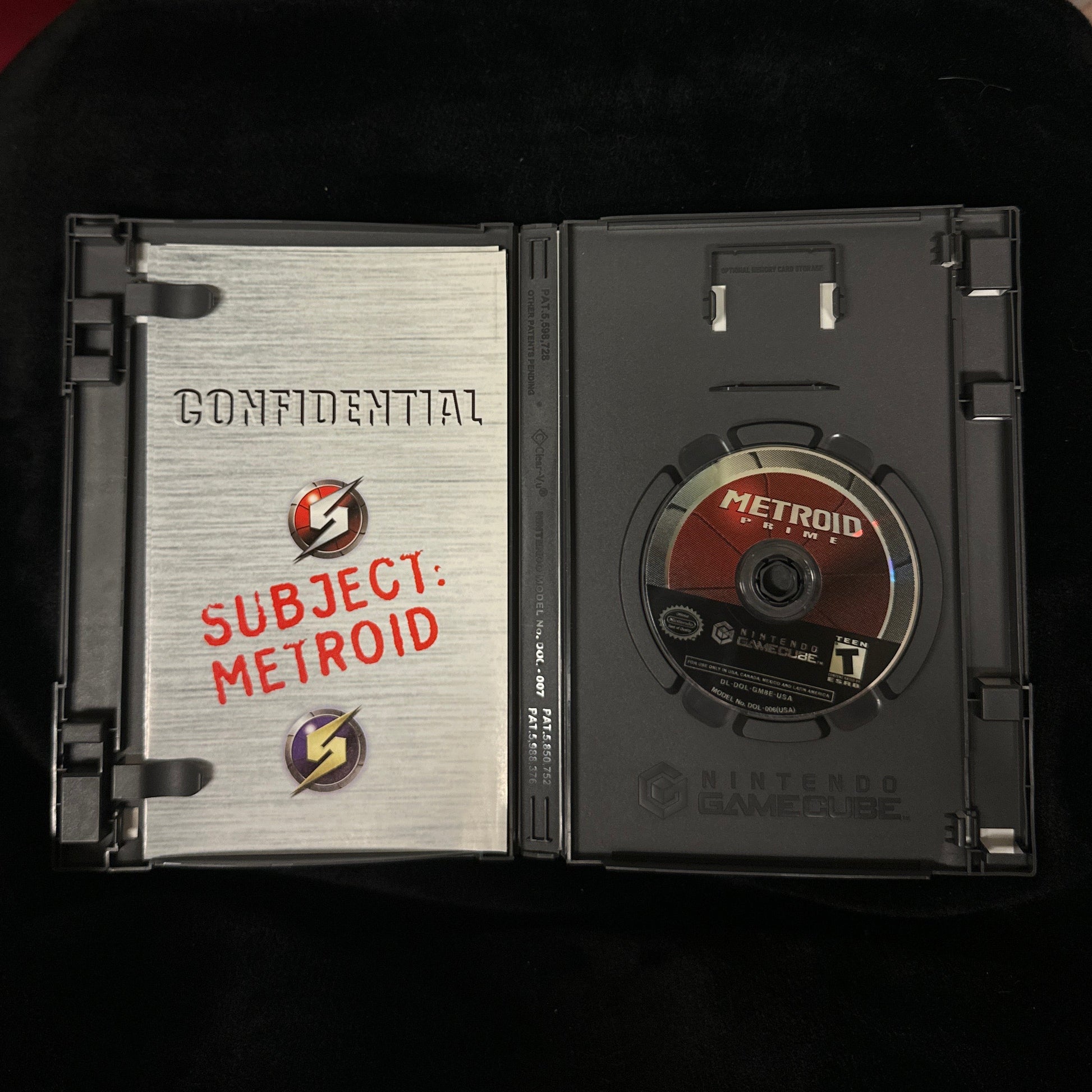 Game case with a disc inside on a dark background