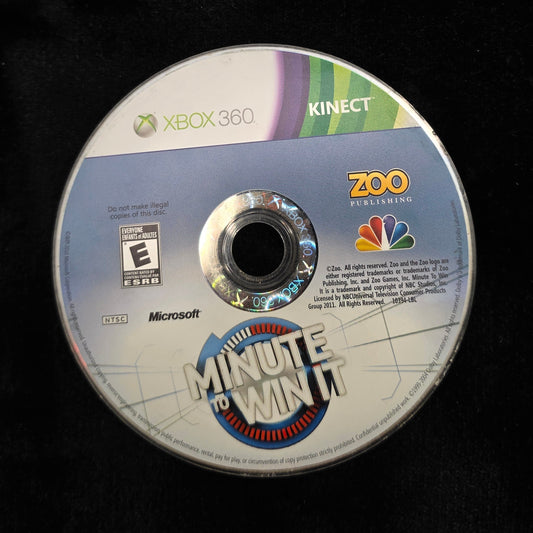 Minute to Win It for Xbox 360 (loose disc)
