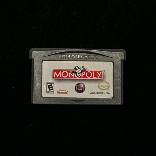 Monopoly game cartridge on a black background
