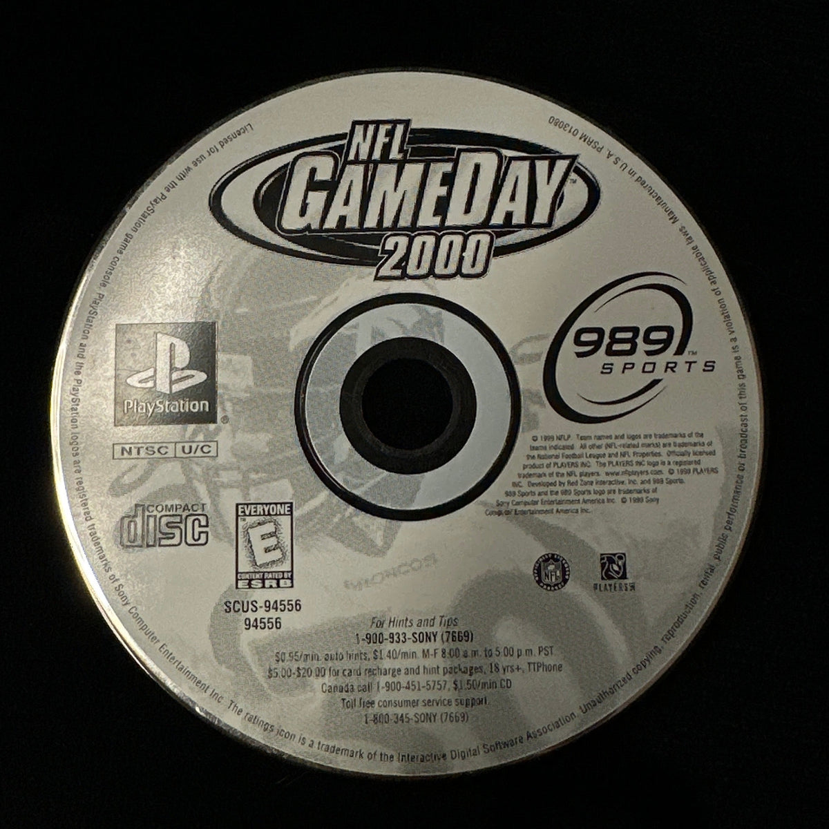 NFL Gameday 2000 for PlayStation (loose disc)