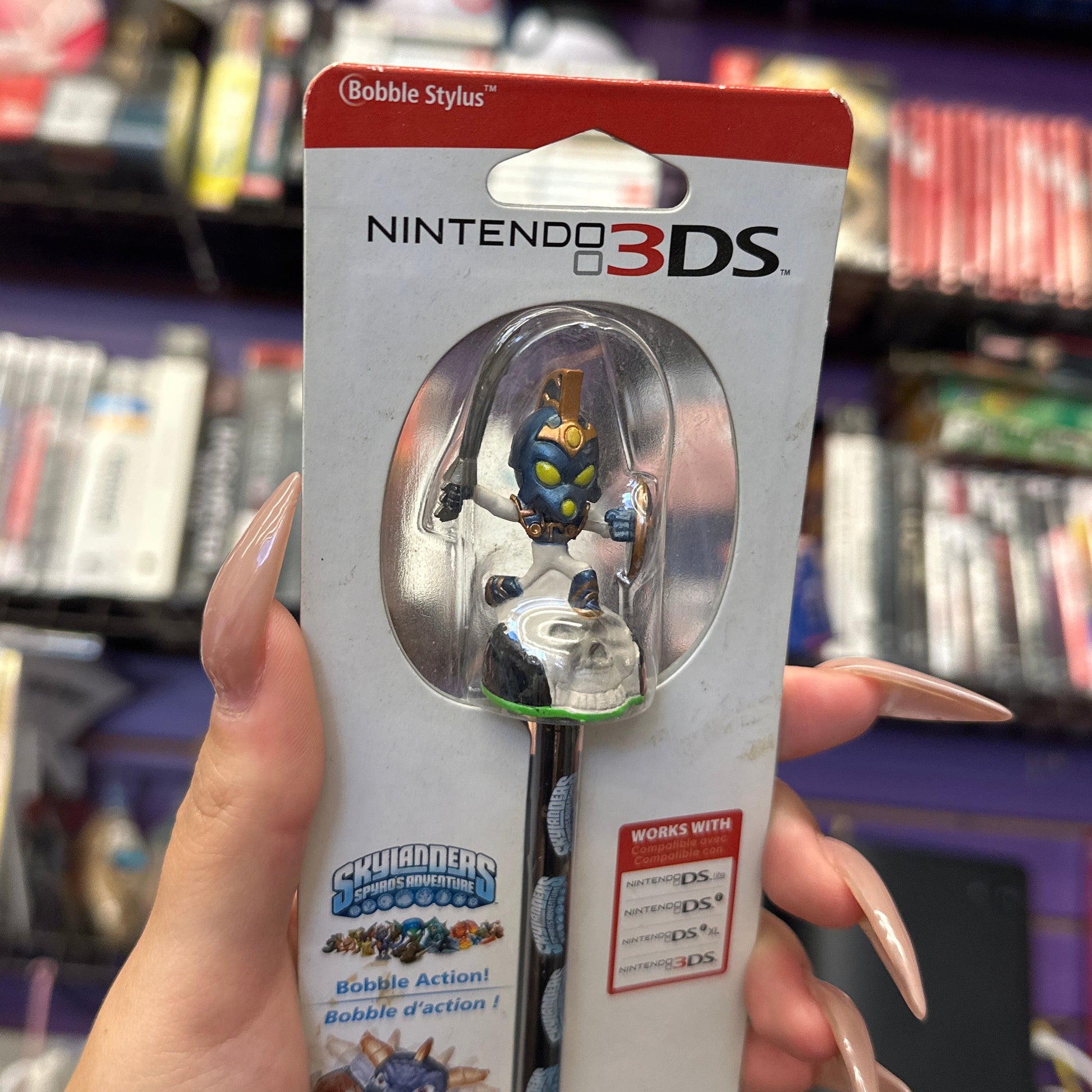 Nintendo 3DS Skylanders Spyros Adventure Bobble Stylus (Misc Characters) chop chop Close up
