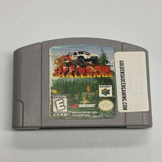 Game cartridge with label on a gray background