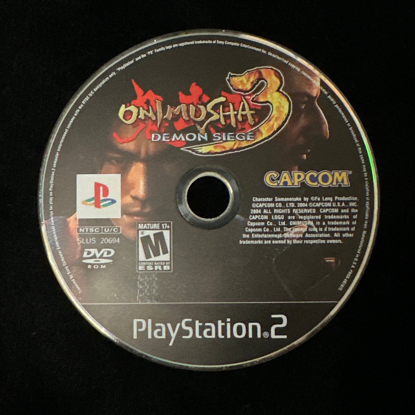 Onimusha 3 Demon Siege for PS2 (loose disc)
