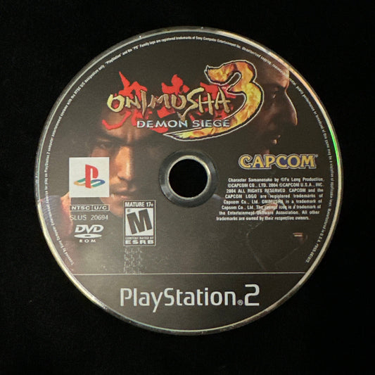 Onimusha 3 Demon Siege for PS2 (loose disc)