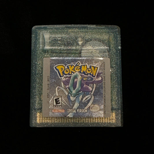 Pokémon game cartridge on a black background