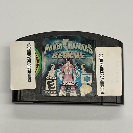 Game cartridge with 'Power Rangers' branding on a white background