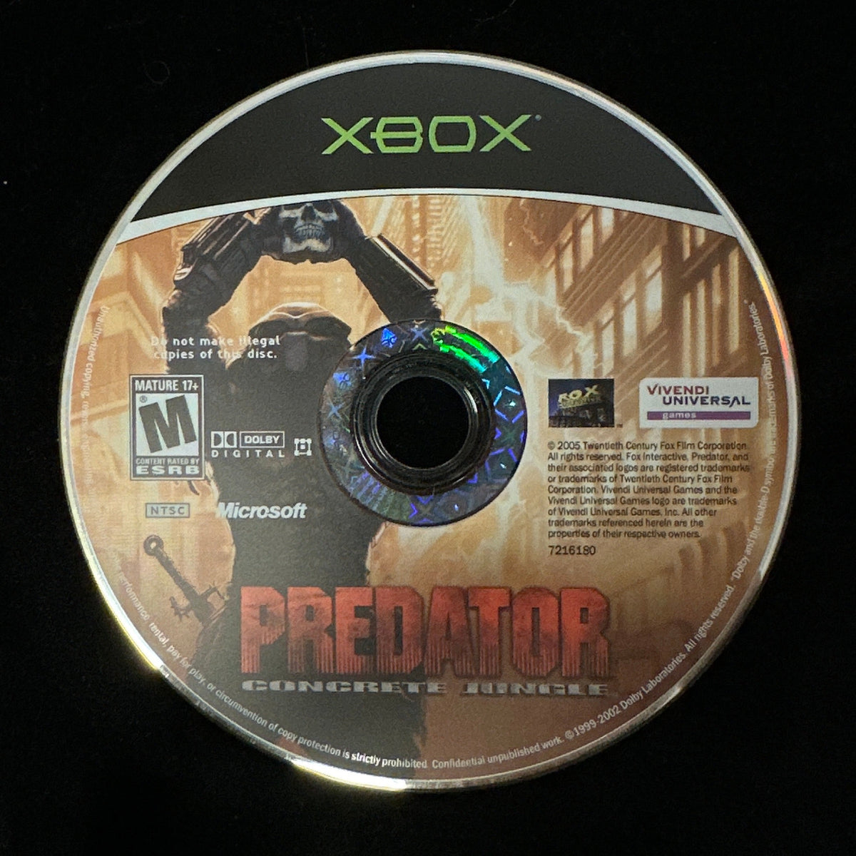 Predator Concrete Jungle for Xbox (loose disc)