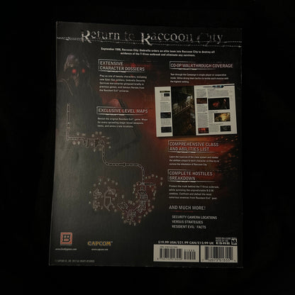 Resident Evil Operation Raccoon City Brady Games Signature Series Guide Back