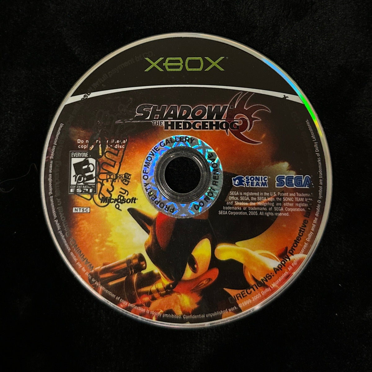 Shadow the Hedgehog for Xbox (loose disc)