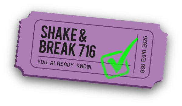 Shake & Break's Purple Vendor Ticket for GSG Expo 2026