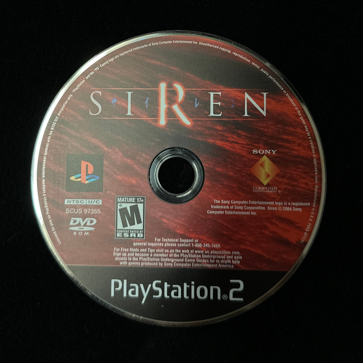 Siren for PlayStation 2 (loose disc)