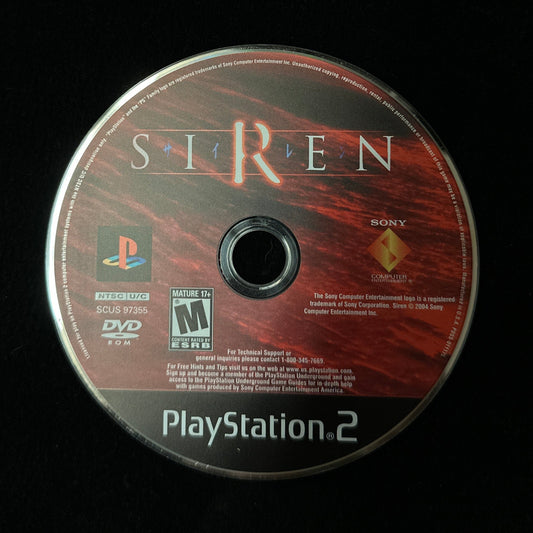 Siren for PlayStation 2 (loose disc)