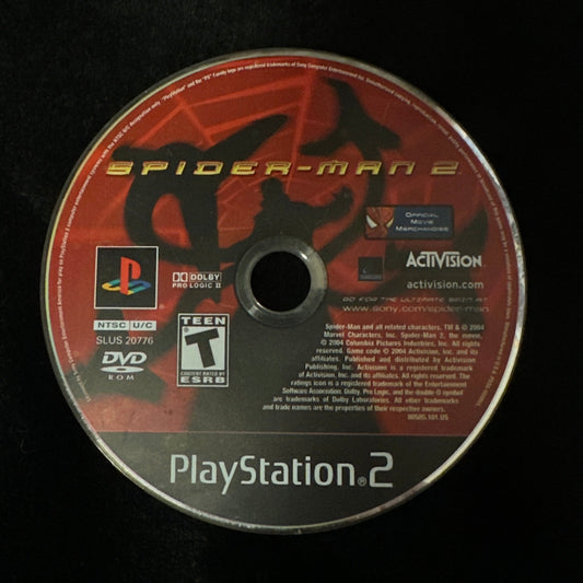 Spider-man 2 for PS2 (loose disc)