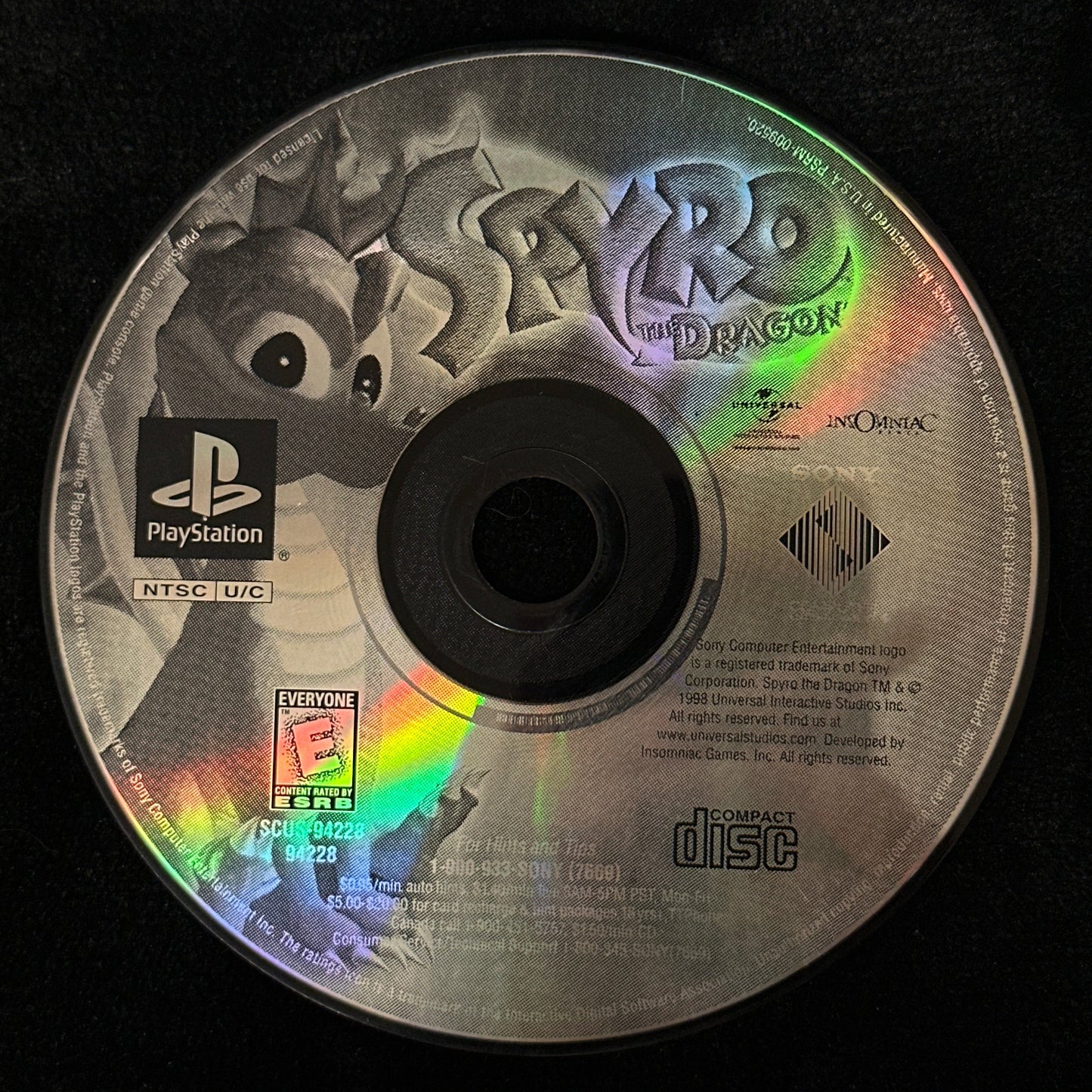 Spyro the Dragon for PlayStation (Loose Disc)
