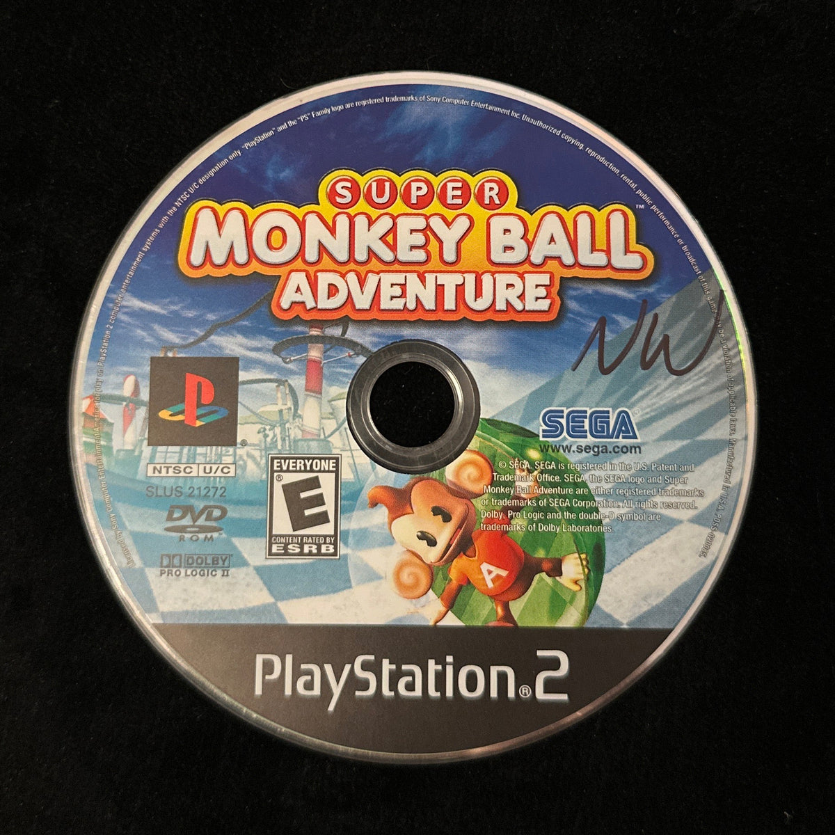 Super Monkey Ball Adventure for PS2 (loose disc)