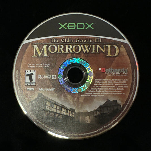 The Elder Scrolls III Morrowind for Xbox (loose disc)