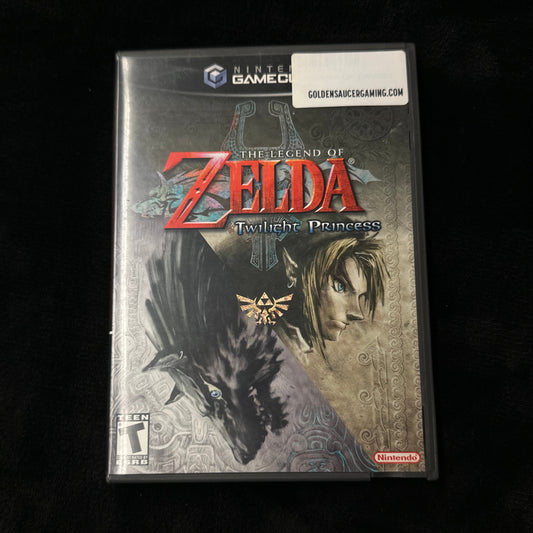 Game cartridge of 'The Legend of Zelda' on a dark background