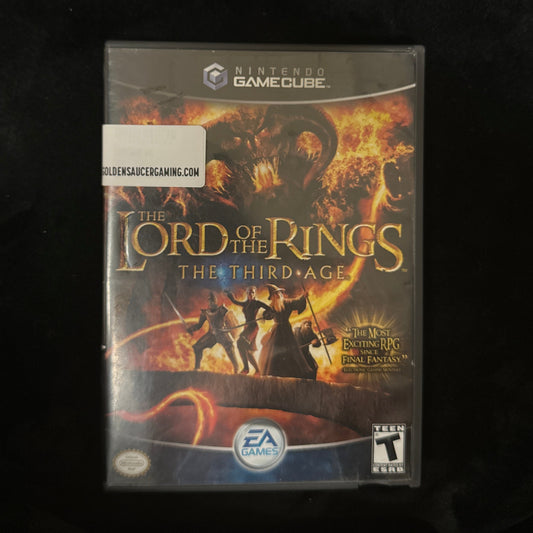 GameCube 'Lord of the Rings: The Third Age' game case on a dark surface