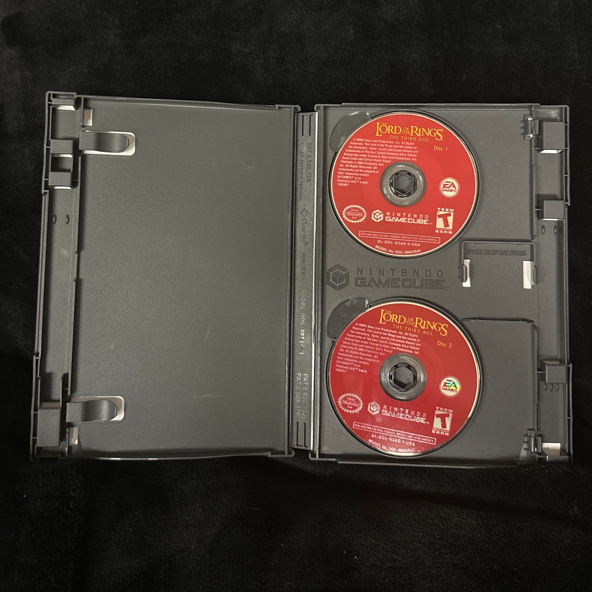Game case and discs