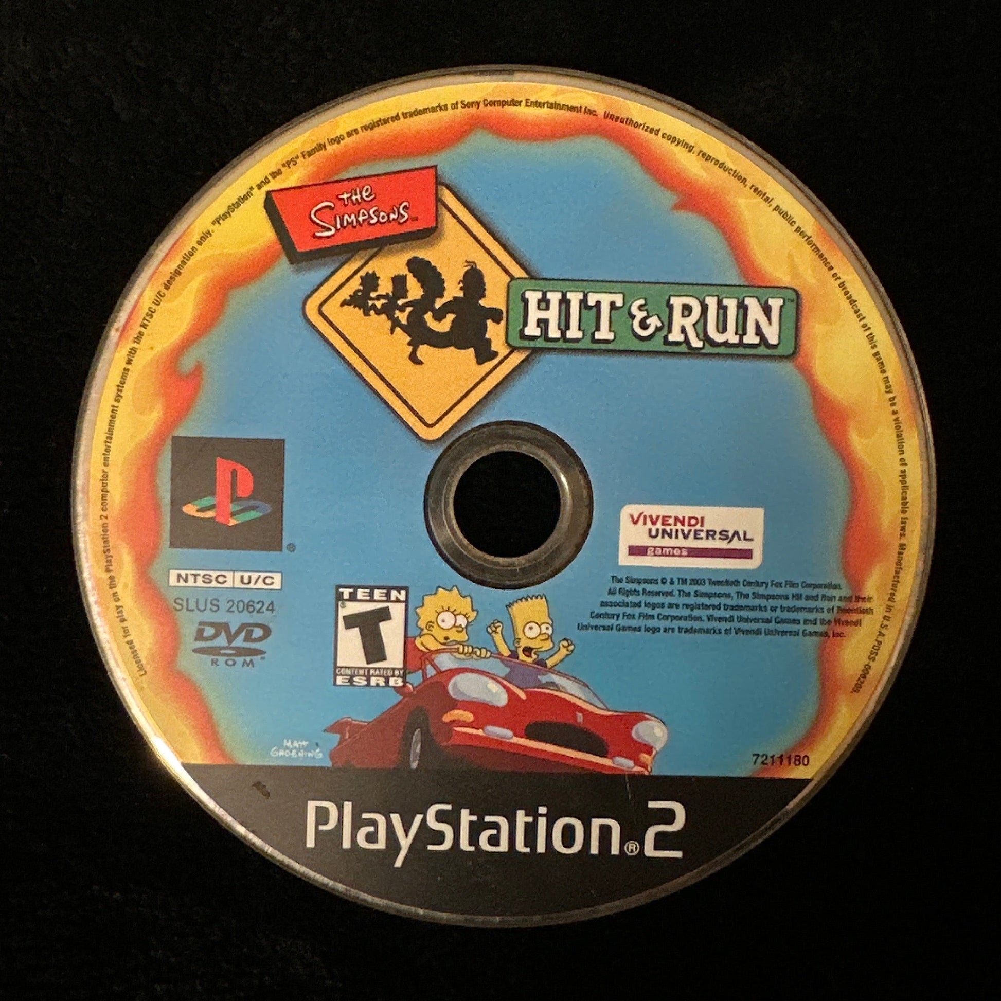Game disc for PlayStation 2 on a black background
