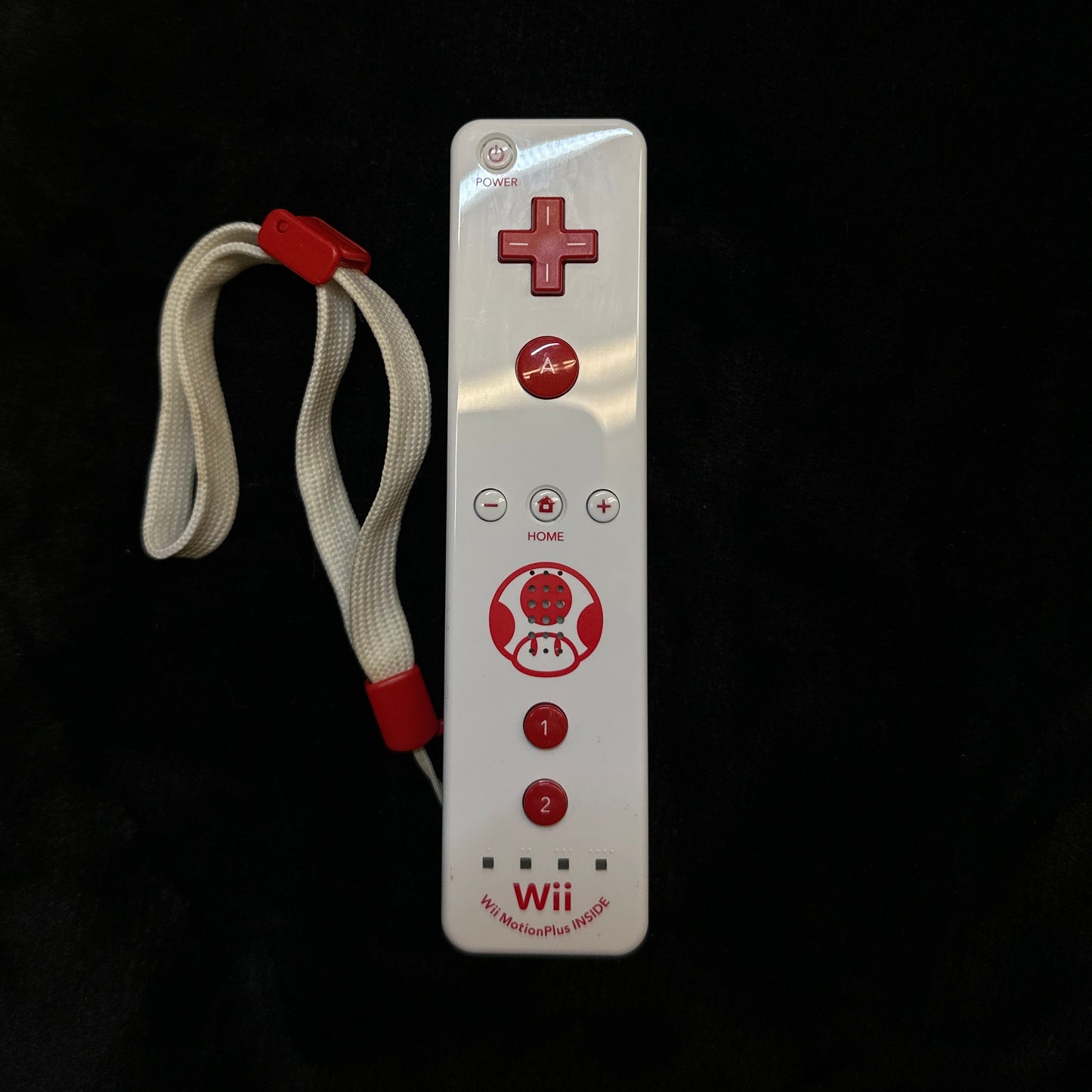 Toad Wii Remote with Motion Plus Inside + Wrist Strap front