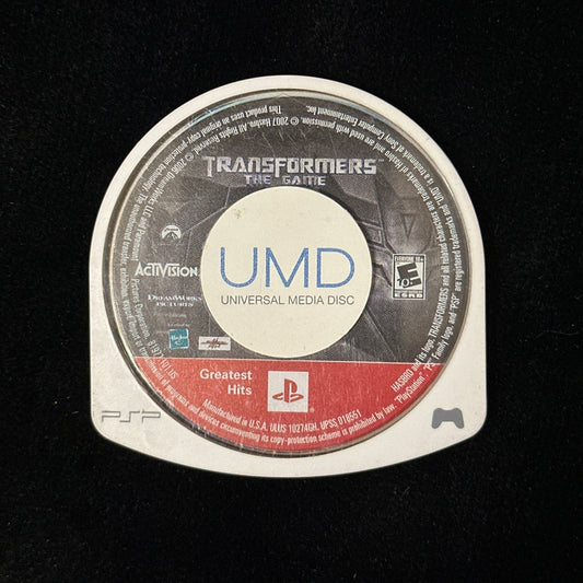 Transformers the Game [Greatest Hits] for PSP (loose disc)