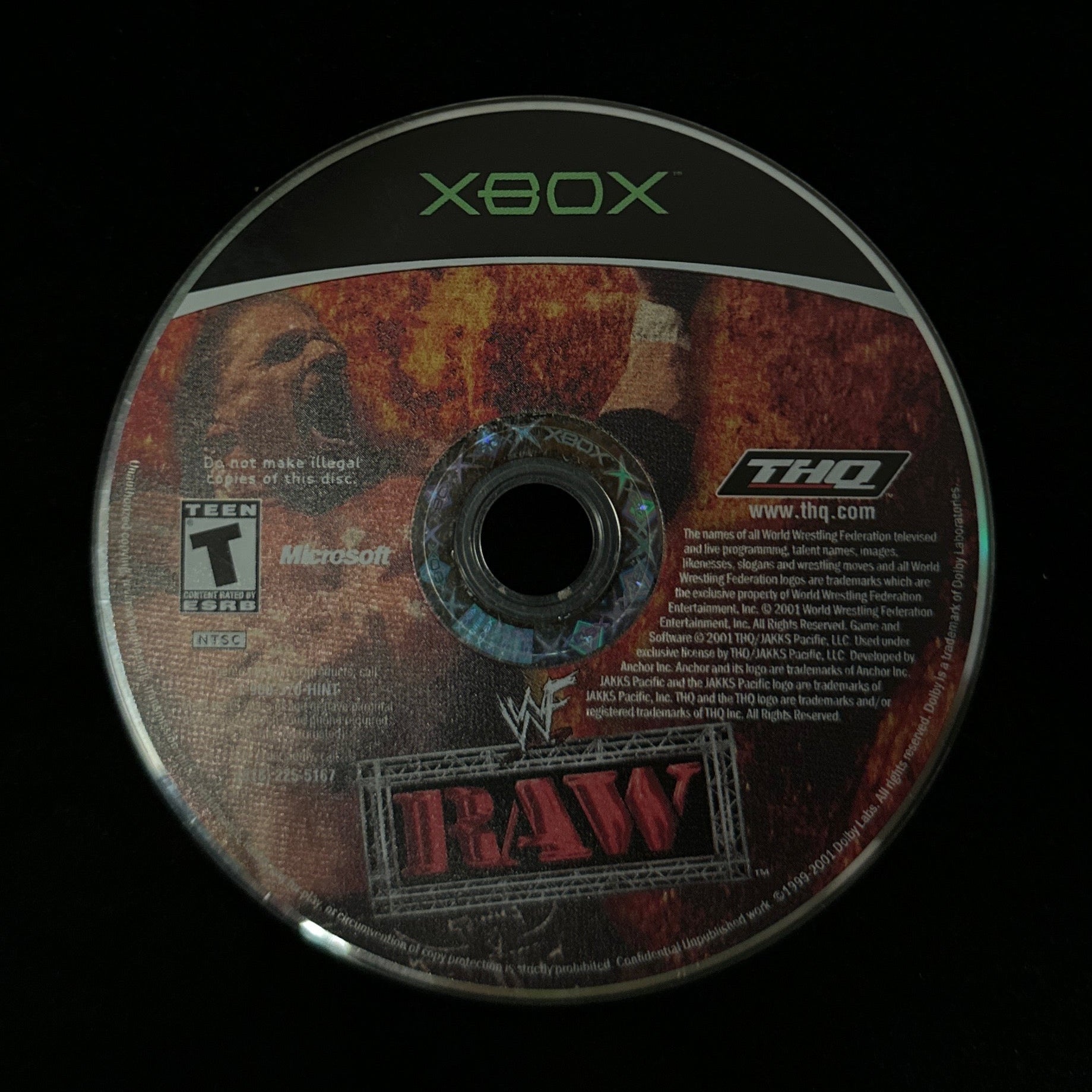 WWF RAW for Xbox (loose disc)