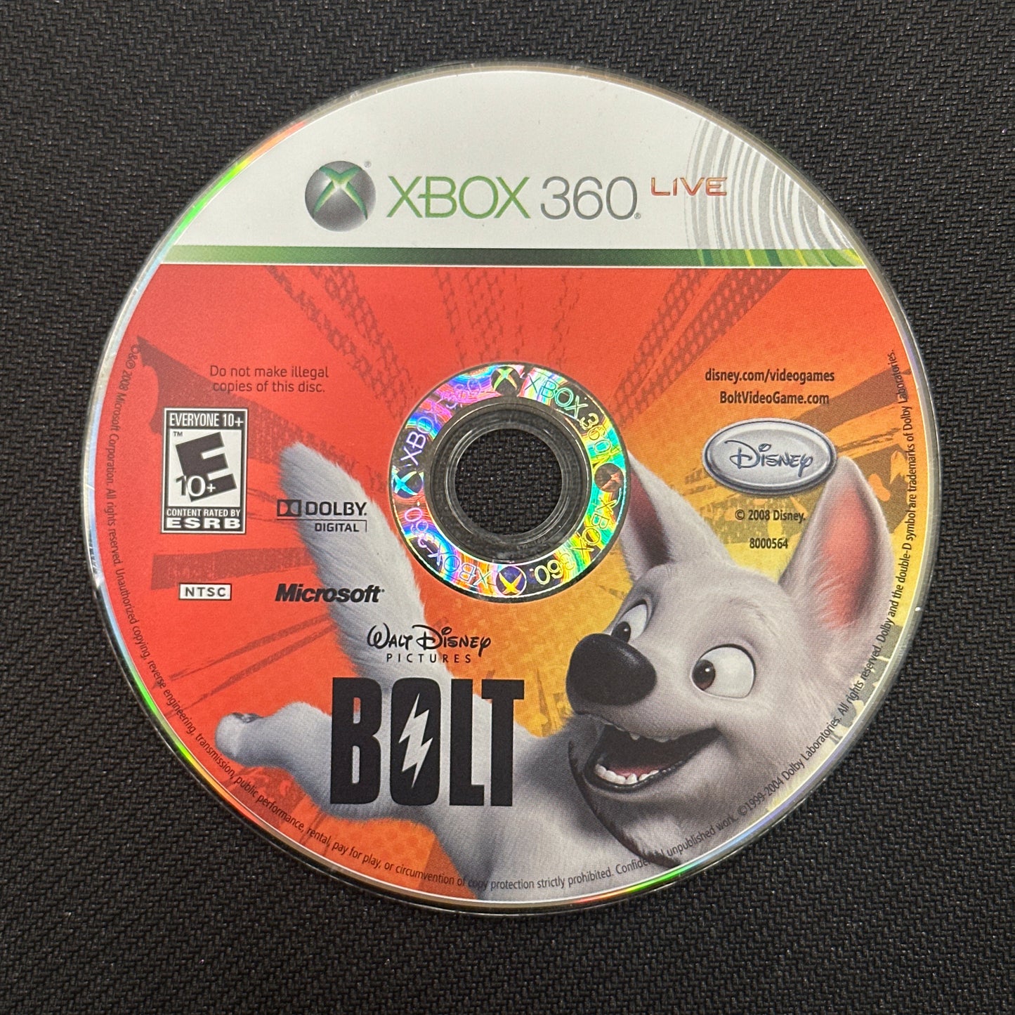 Walt Disney Pictures Bolt for Xbox 360 (Loose Disc)
