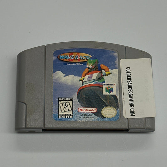Game cartridge with a visible brand logo on a gray background