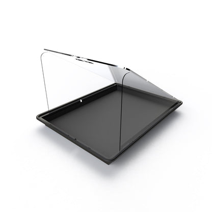 Zion black vertical display case rental backside